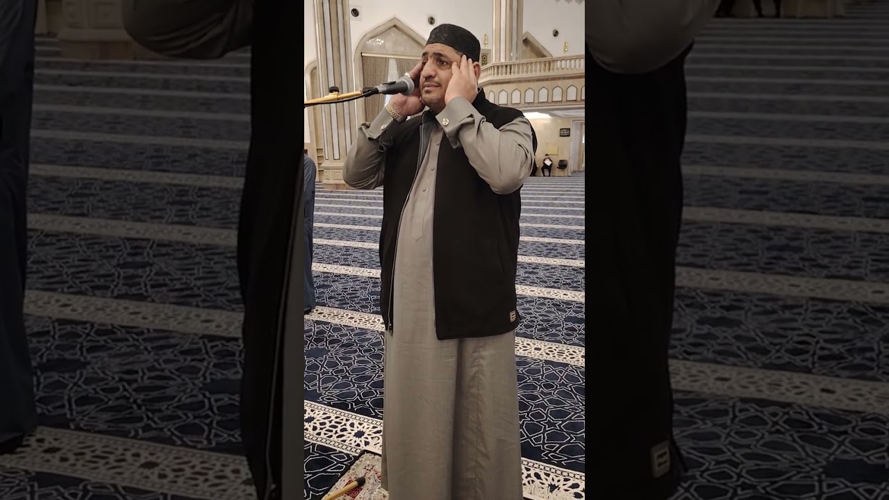 من رحاب جامع الدولة الكبير في  الرمادي اذان الظهر بصوت القارئ عدي محمد المحمدي استماعا طيباً 