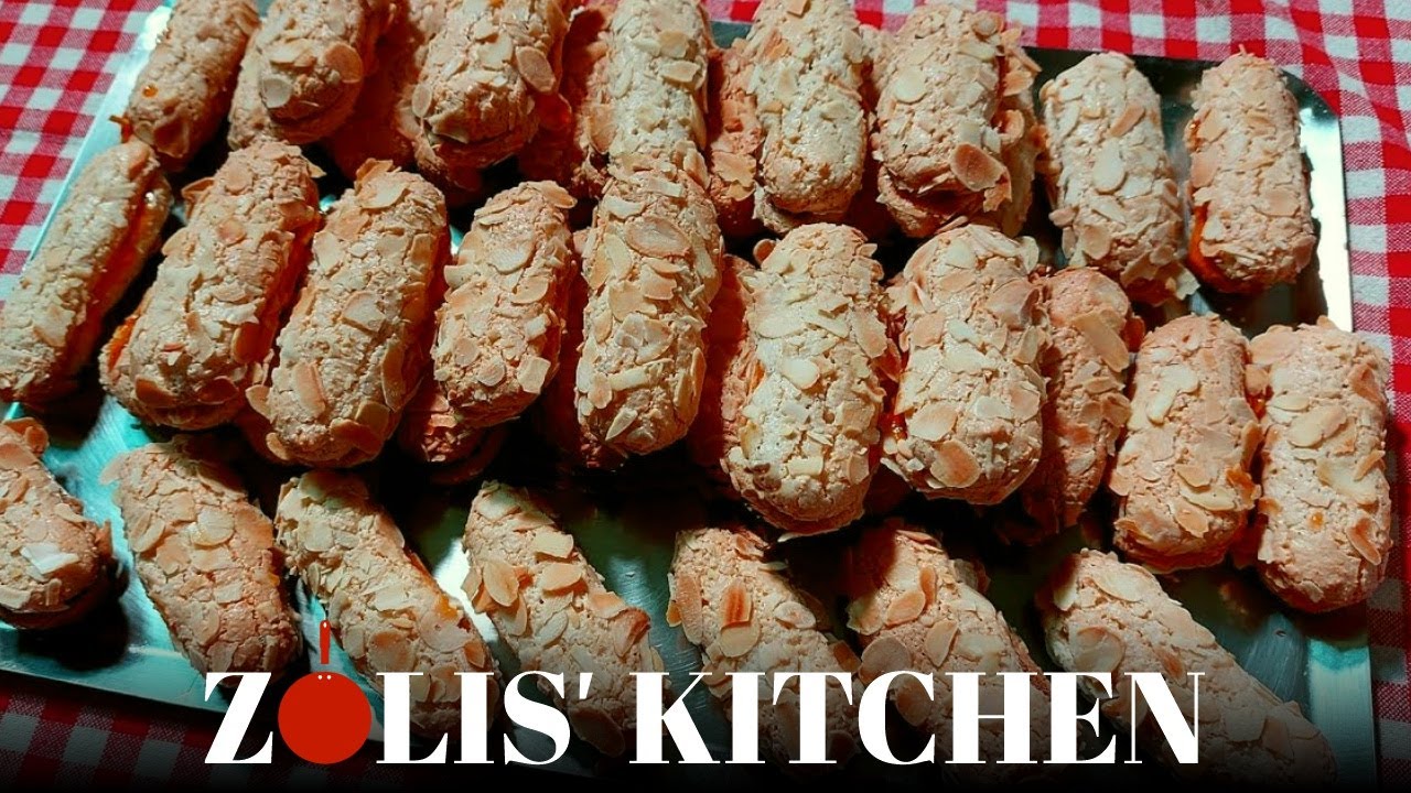 Authentic Greek Ergolavos Recipe | Almond Meringue Cookies with Jam Filling