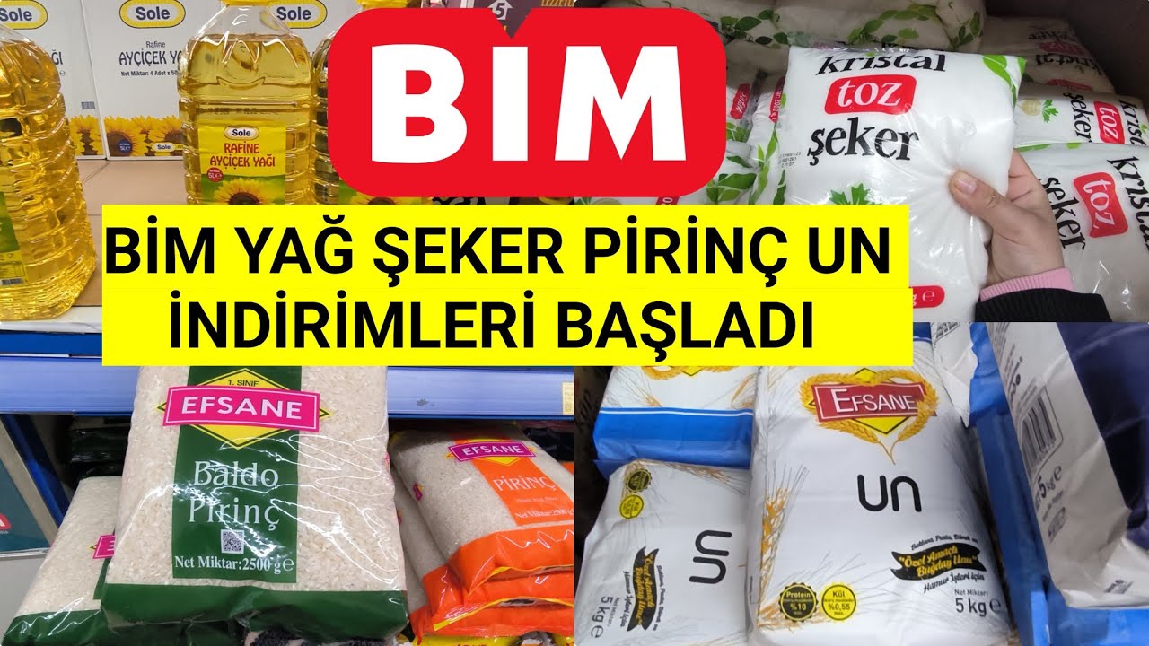BİM YAĞ ŞEKER PİRİNÇ UN ÇAY 💥İNDİRİMLERİ BAŞLADI🔔BİM HAFTALIK İNDİRİMLİ HAFTALIK ÜRÜNLER📢BİM İNDİRİM