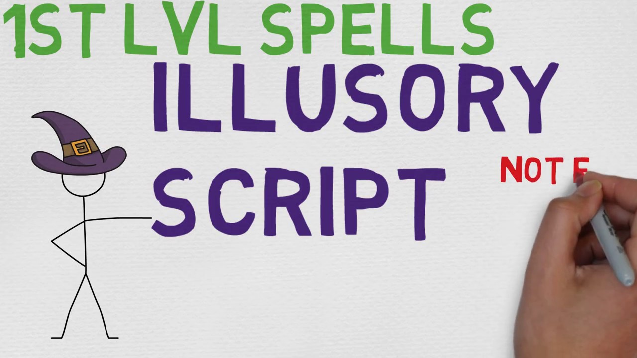 1st Level Spell #50: Illusory Script (5E)
