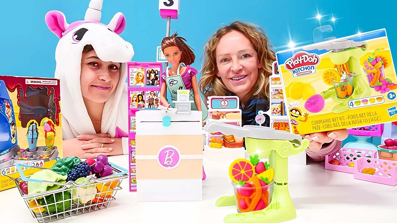Einkauf f&uuml;rs Einhorn Caf&eacute;! Neue Saftpresse und bunte Play Doh Knete-&Uuml;berraschungen! 🦄🍹