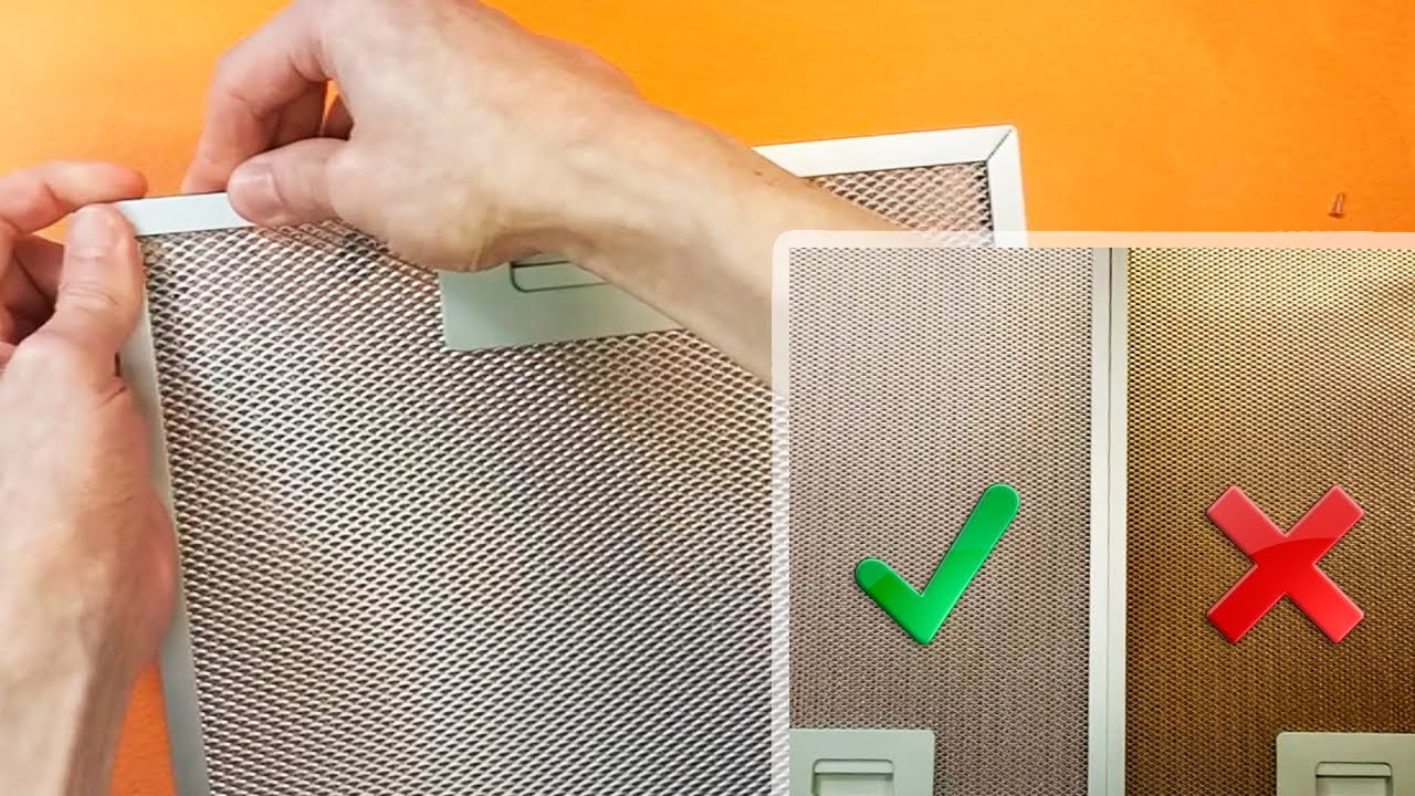 Как почистить фильтр над плитой на кухне без бытовой химии  - Отмыть вытяжку
