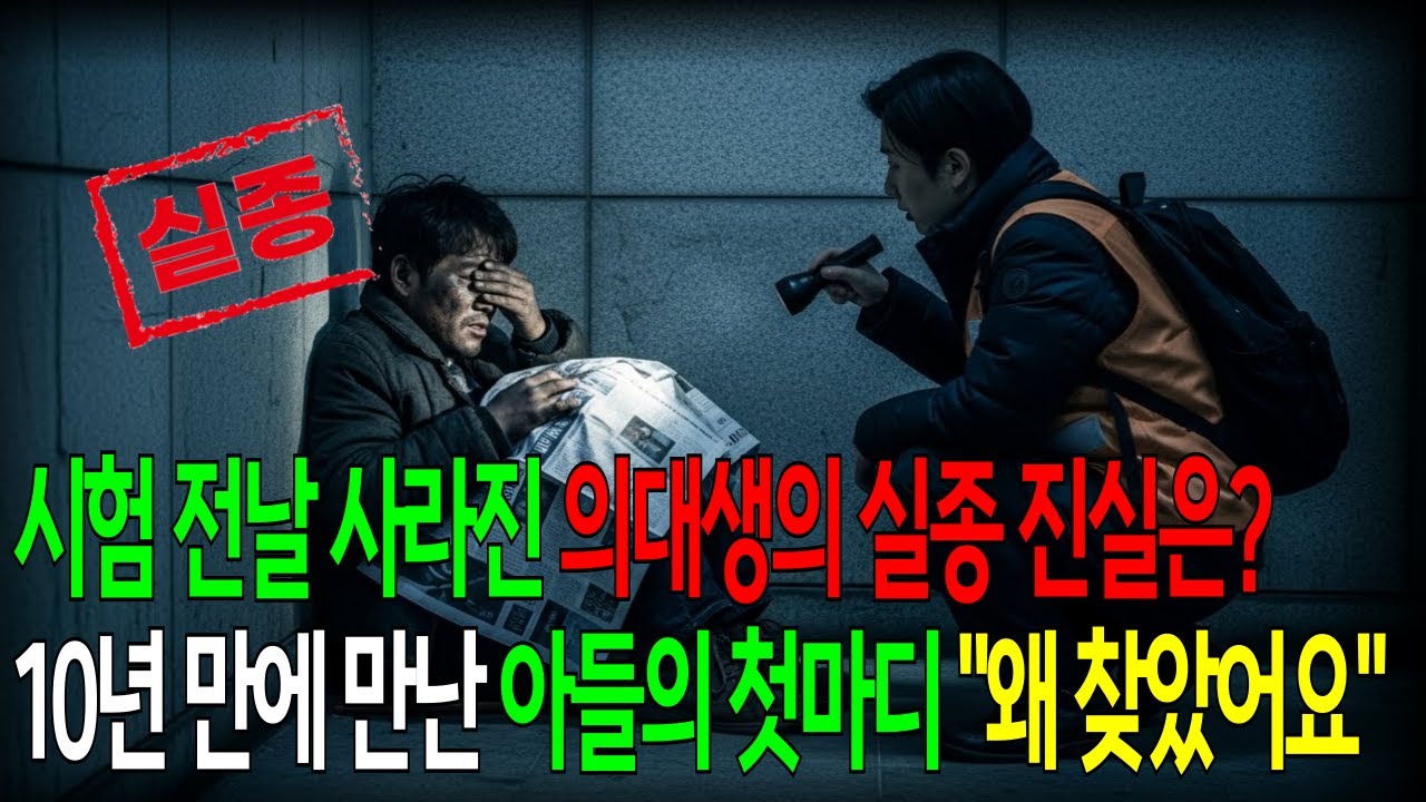 도서관에서 증발한 의대생, 10년 만에 노숙인으로 발견된 충격적 이유