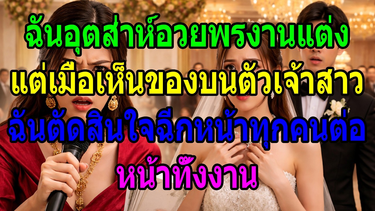 ฉันตั้งใจมาอวยพรงานแต่ง แต่พอเห็นของบนตัวเจ้าสาว ก็ฉีกหน้าทุกคนกลางงาน