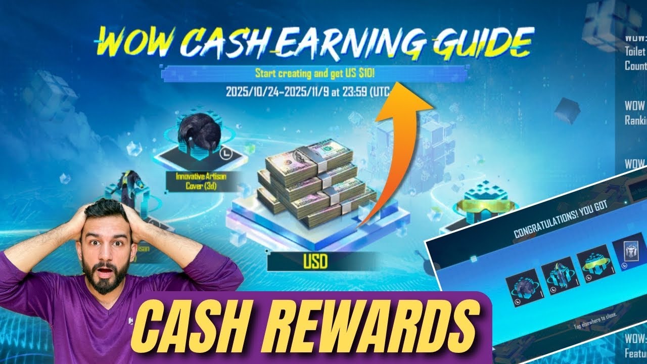 WOW CASH EARNING GUIDE EVENT PUBG MOBILE | HOW TO WIN CASH PUBG MOBILE | WOW CASH EARNING MISSION