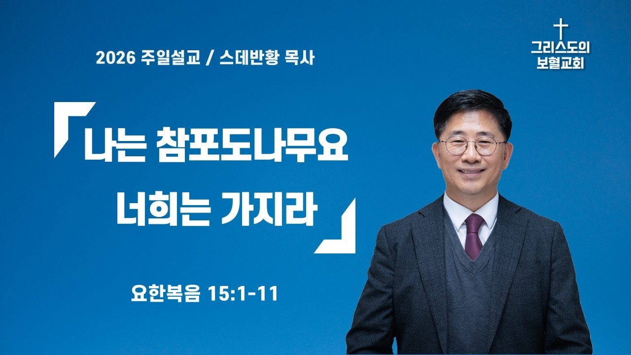 나는 참포도나무요 너희는 가지라/스데반황목사/그리스도의보혈교회/260222