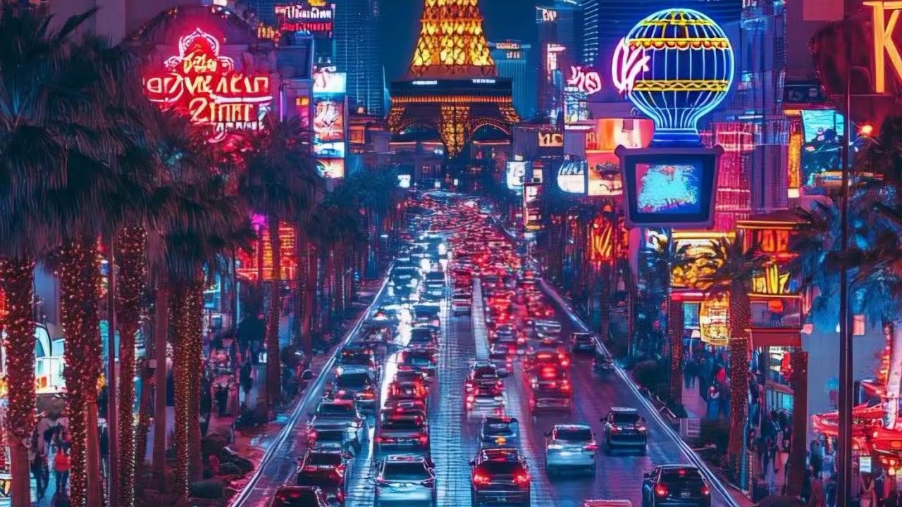 Las Vegas raat key road view 🚥  #lasvegas #live #india #usa #shorts