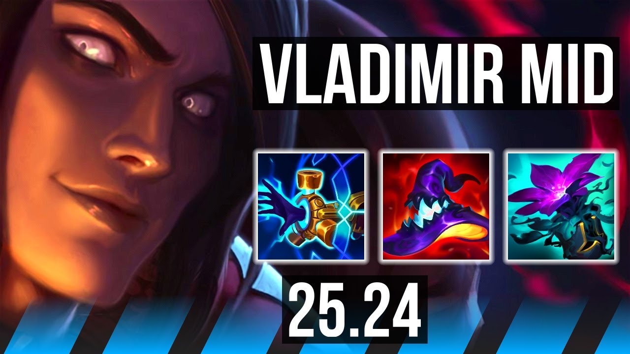 VLADIMIR vs YASUO (MID) | Good KDA: 19/1/6 | NA Grandmaster | 25.24
