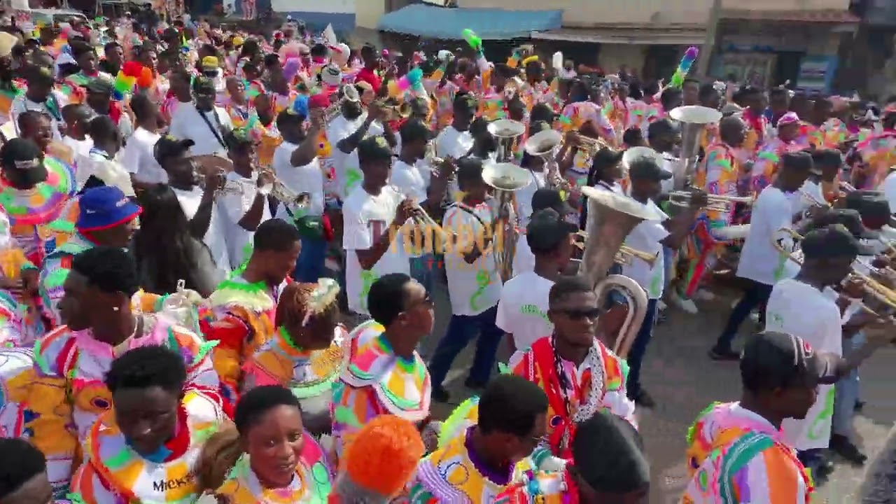 Supreme Masquerades ,Evergreen Band and Blue Scouts Band 25th Matching #dji #goviral
