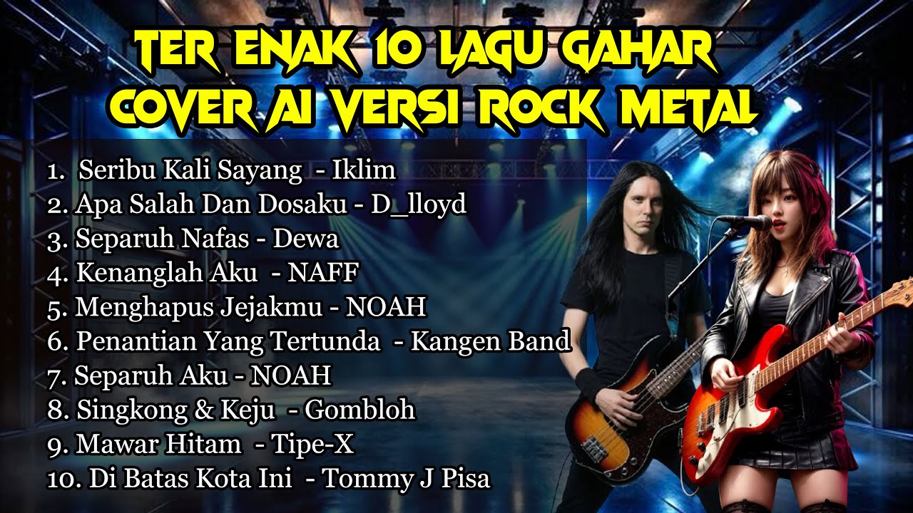 MERINDING! 10 Lagu Indonesia Cover AI Versi Rock Metal Paling GAHAR 🤘