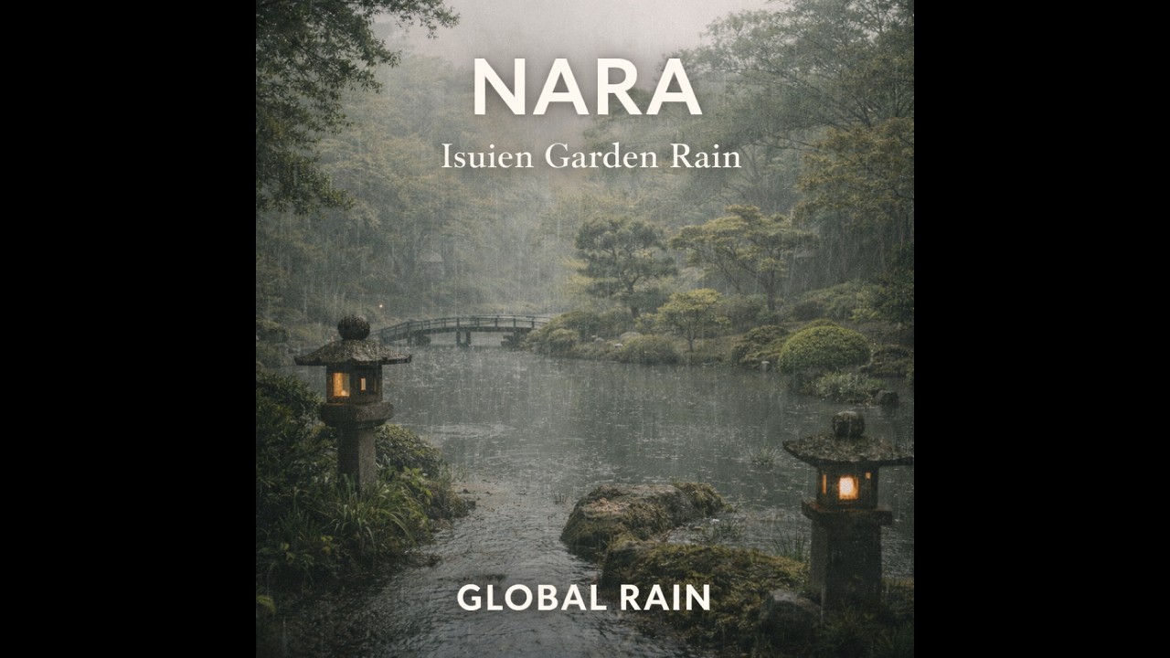 Nara Isuien Garden Rain (依水園の雨)