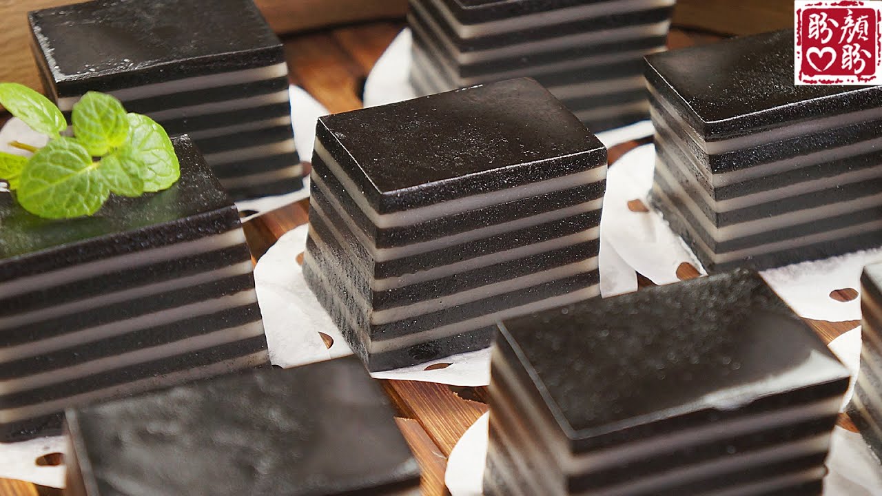 黑芝麻木薯粉千層糕，軟糯Q彈，香甜可口，做法非常簡單！Black sesame cassava flour thousand layer cake。