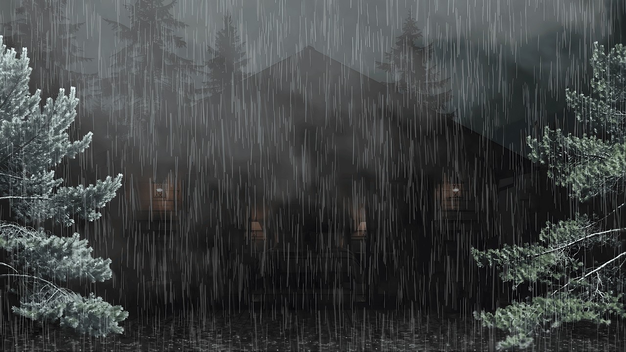 Soft Rain Sounds at a Quiet Cabin 🌧 (No Ads) | Anxiety Relief Rain for Deep Rest
