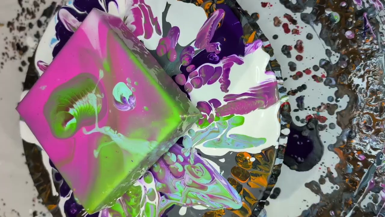 Acrylic Pour 256 - Flip Cups