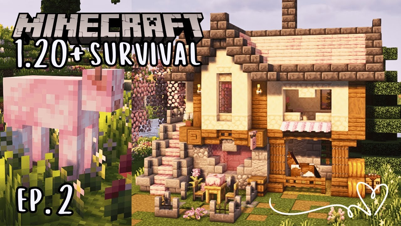 A Cherry Blossom Cottage 🌷🎀 | Minecraft Cottagecore Lets Play