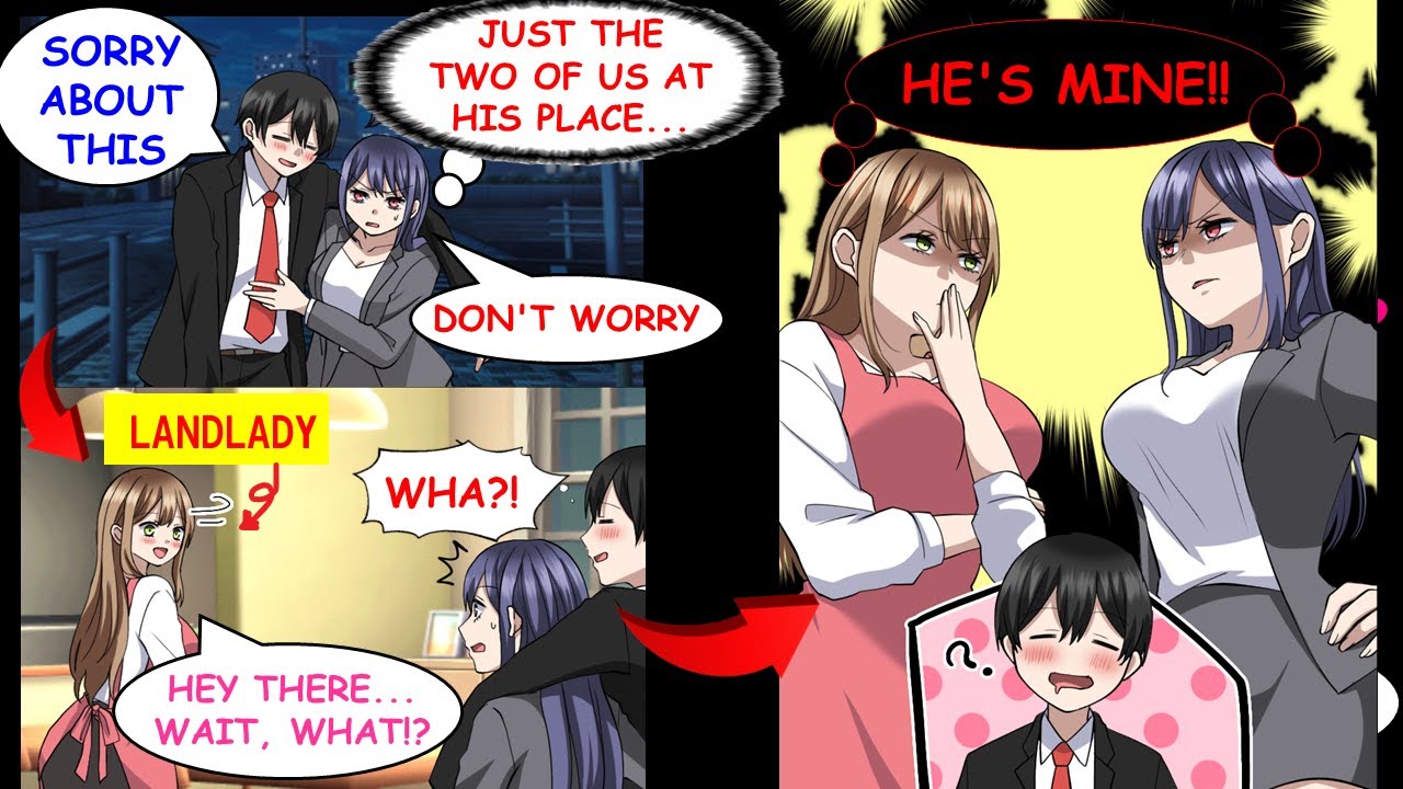 My Boss and Landlady Who Both Like Me Ran into Each Other and Started Fighting Over Me...[Manga Dub]