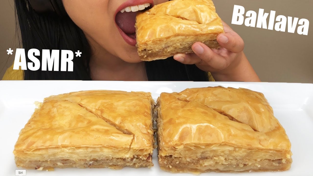 ** ASMR BAKLAVA ** Crunchy + Sticky Eating Sounds | No Talking | ASMR PHAN