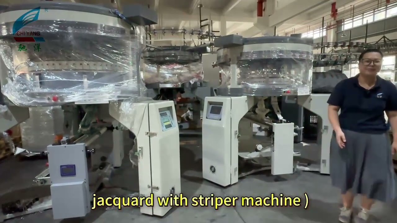Chiyang Double Dial & Cylinder Jacquard with Striper Machine