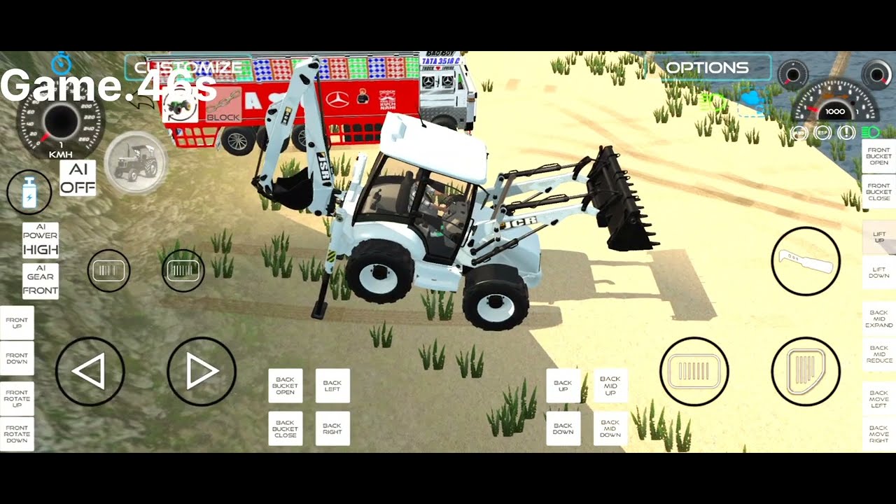 🔴Drive Jcb And Unloaded 🪨Stone For Dumper Truck In Game #jcb #truck #gaming #video 