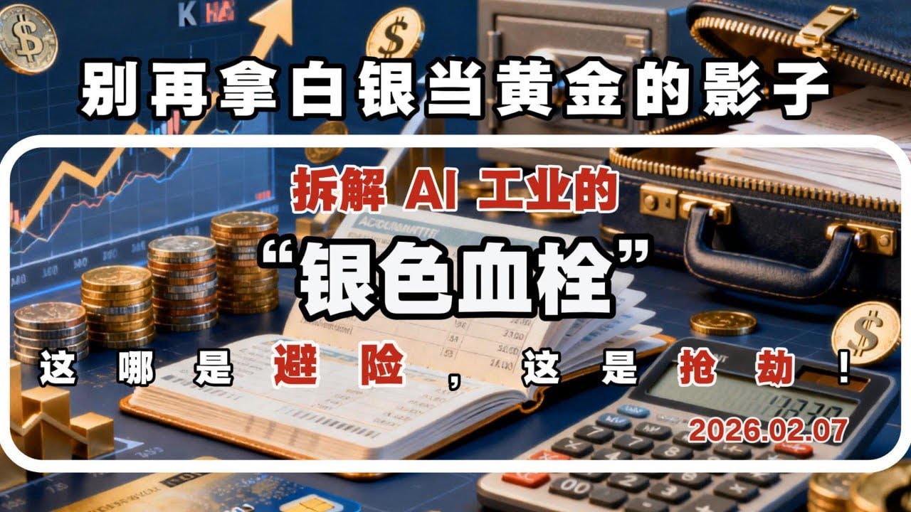 别再拿白银当黄金的影子！拆解 AI 工业的“银色血栓”：这哪是避险，这是抢劫 #美股 #白银 #投资理财 