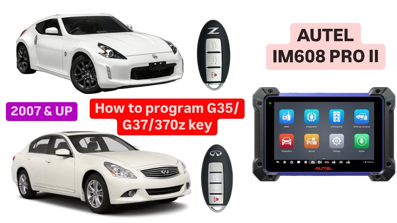 Как запрограммировать ключ на Infiniti G35 G37 370z