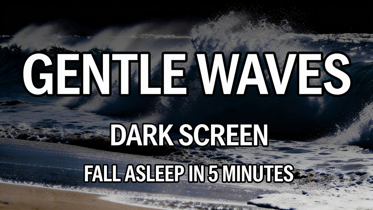 Sleep Deeply with Ocean Waves | Dark Night Black Screen 10 Hours Cure Insomnia Fast