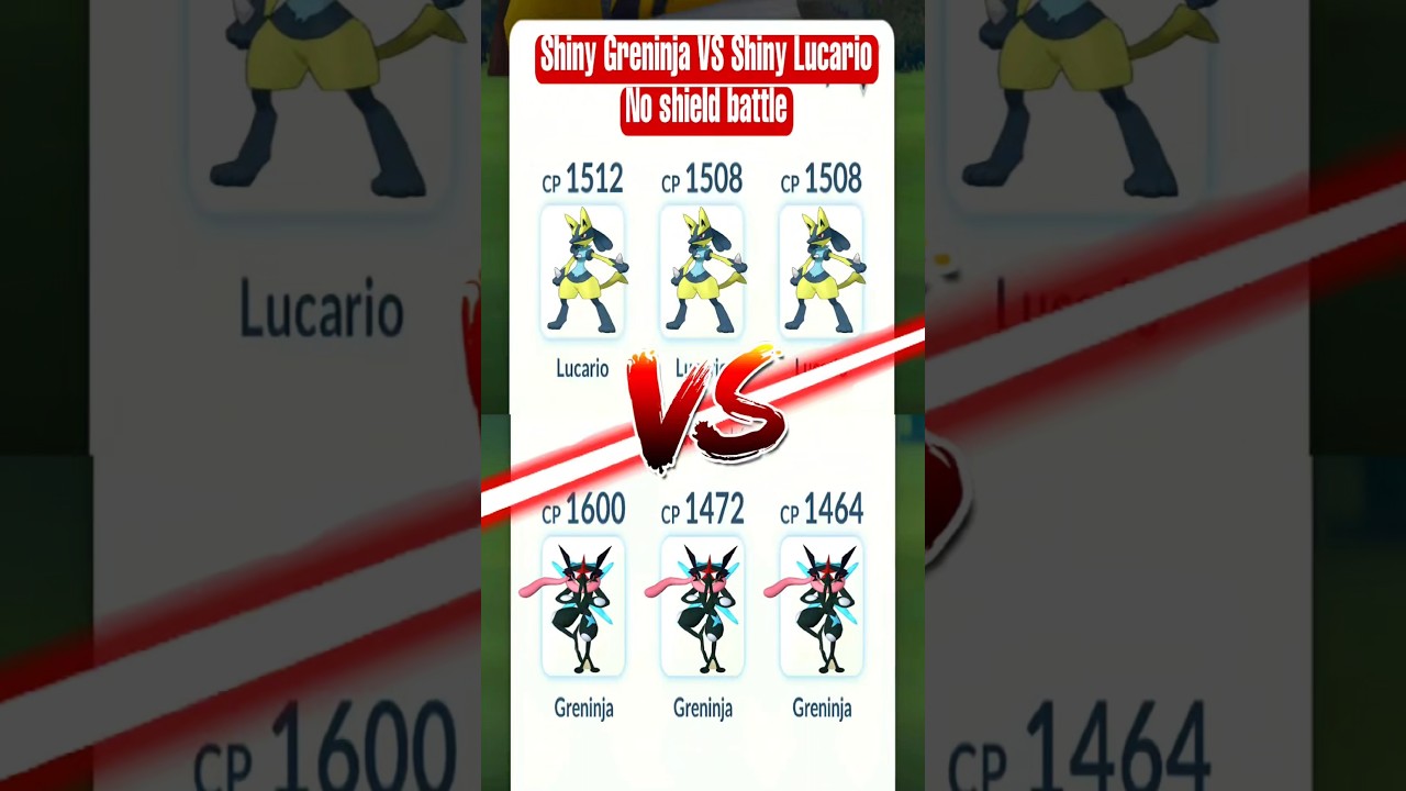 Shiny Greninja vs Shiny Lucario - Epic No Shield Showdown!