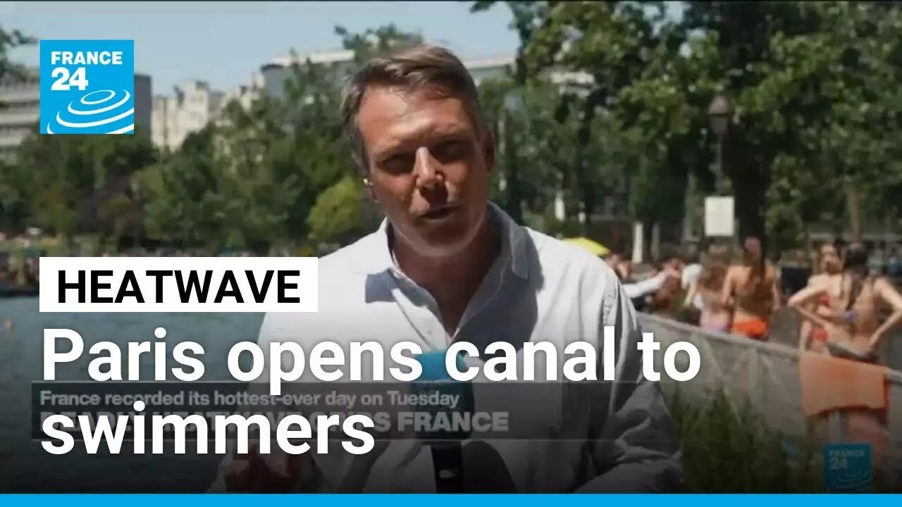 Paris opens canal to swimmers looking to cool off in heatwave &bull; FRANCE 24 English