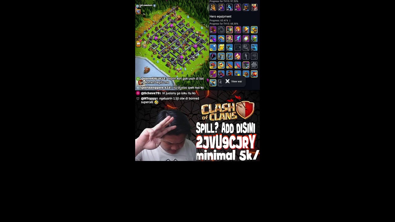 Cari COC Indonesia? Join @solyclasher live coc indonesia #shorts #liveshorts