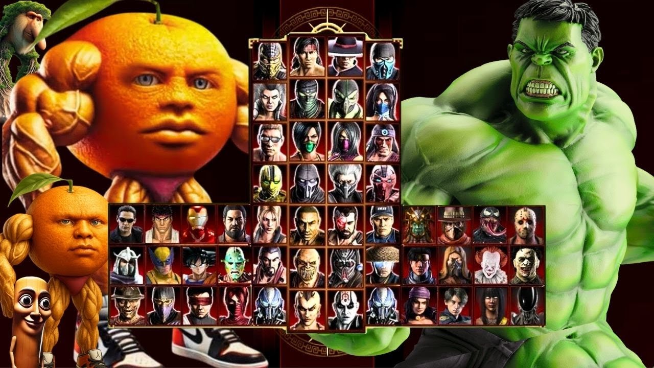 Mortal Kombat 9 - U DIN DIN DUN 🍊 & HULK MOD - Expert Tag Ladder - Gameplay @(1080p)60ᶠᵖˢ ✔