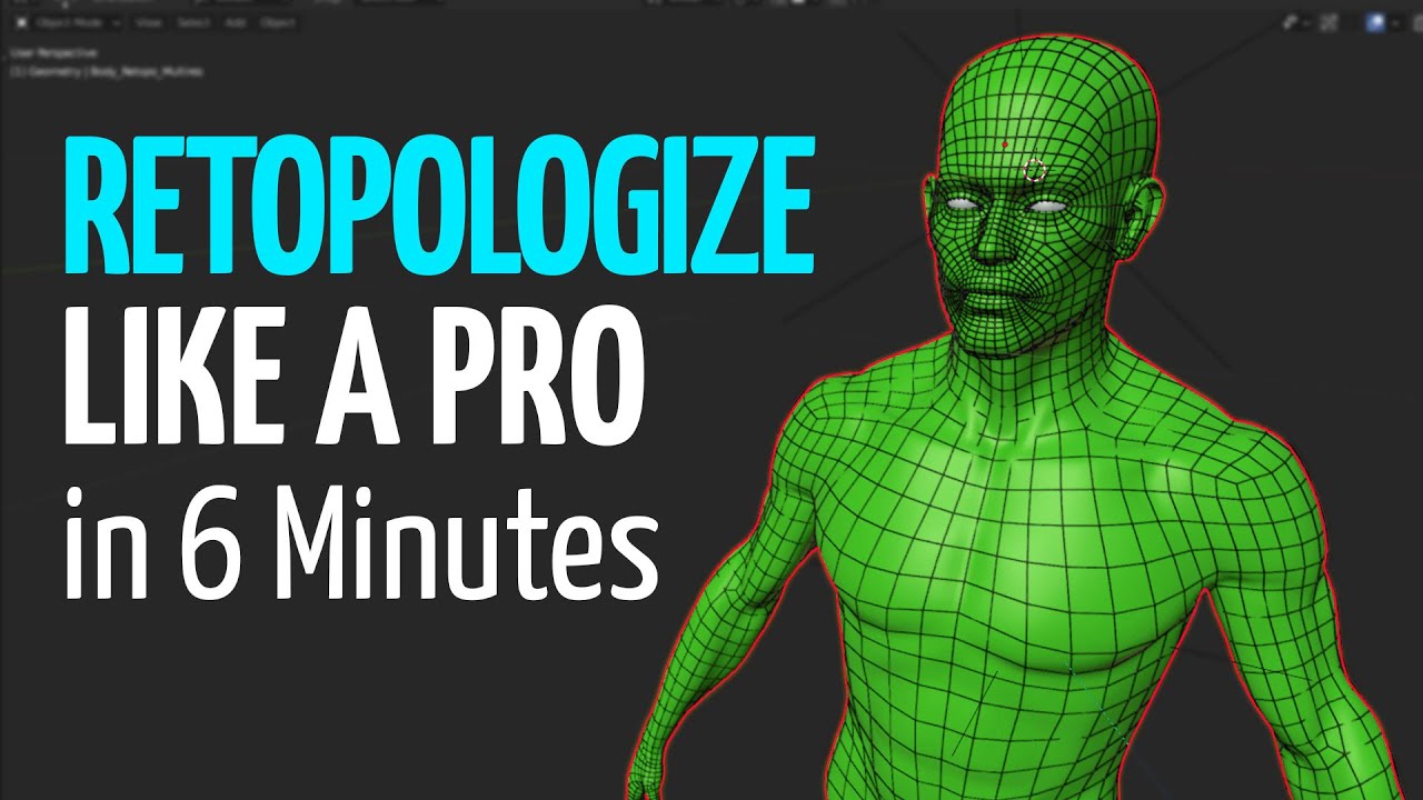 Как ретопологизировать ЧТО УГОДНО в Blender менее чем за 6 минут