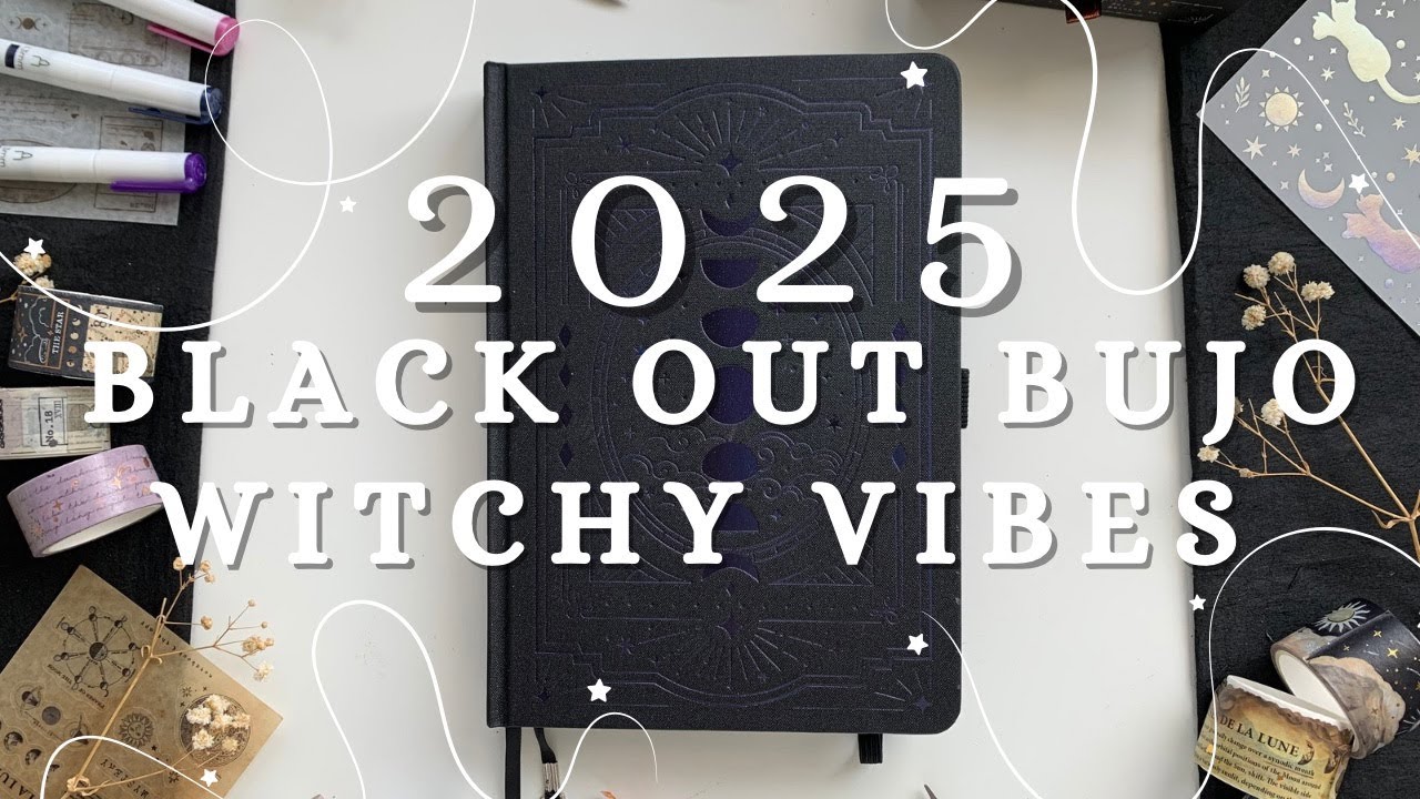 2025 Bullet Journal Setup ✨ Witchy Aesthetic in a Black Notebook