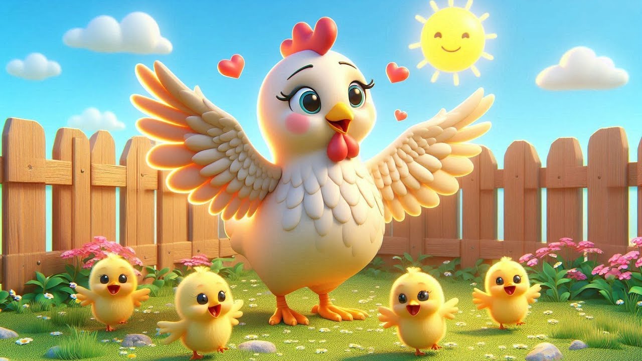 Mommy Hen and Her Little Chicks 🐥