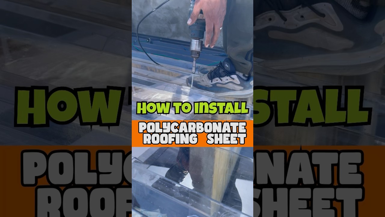 How to install Polycarbonate Roofing Sheet /glass fiber installation  #fabrication #glassfiber