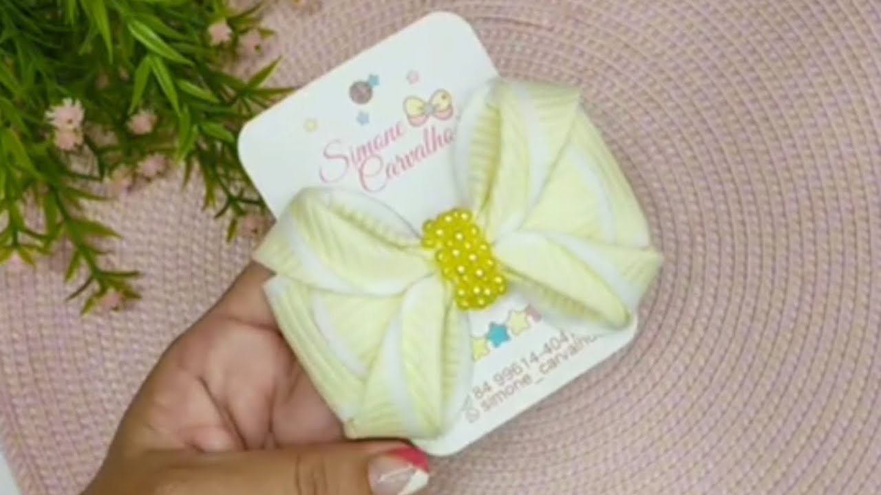 Beautiful Handmade Bow Hair Clip for Girls | Soft Fabric Hair Accessories | DT Elysia Handmade#craft