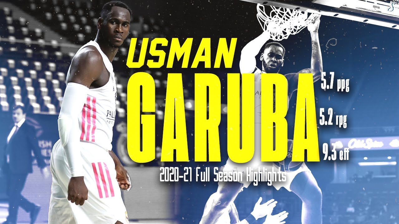 Usman Garuba Real Madrid 2020-21 | 5.7 PPG 5.2 RPG 9.3 EFF, Defensive Monster! #Rockets