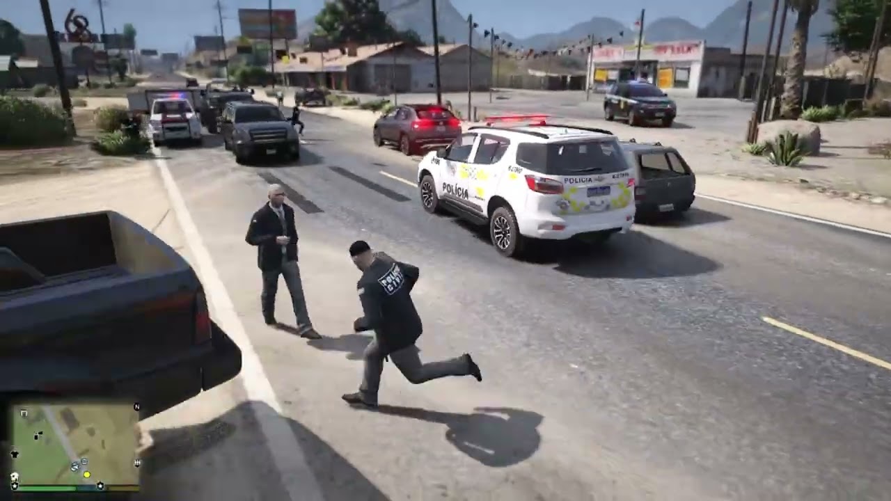 ROUBO A LOJINHA+TIROS GTA 5 PMSP