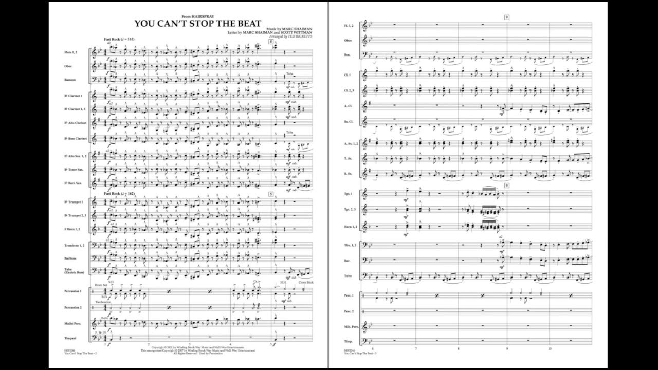 You Can't Stop the Beat (from Hairspray) arr. Ted Ricketts