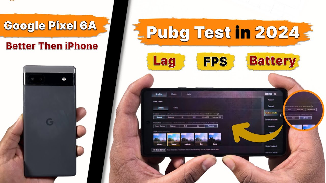 Google Pixel 6a PUBG Test in 2024🔥 | Better Than iPhone XR,XS,11,12⚡ | FPS - Laag - Battery Heating