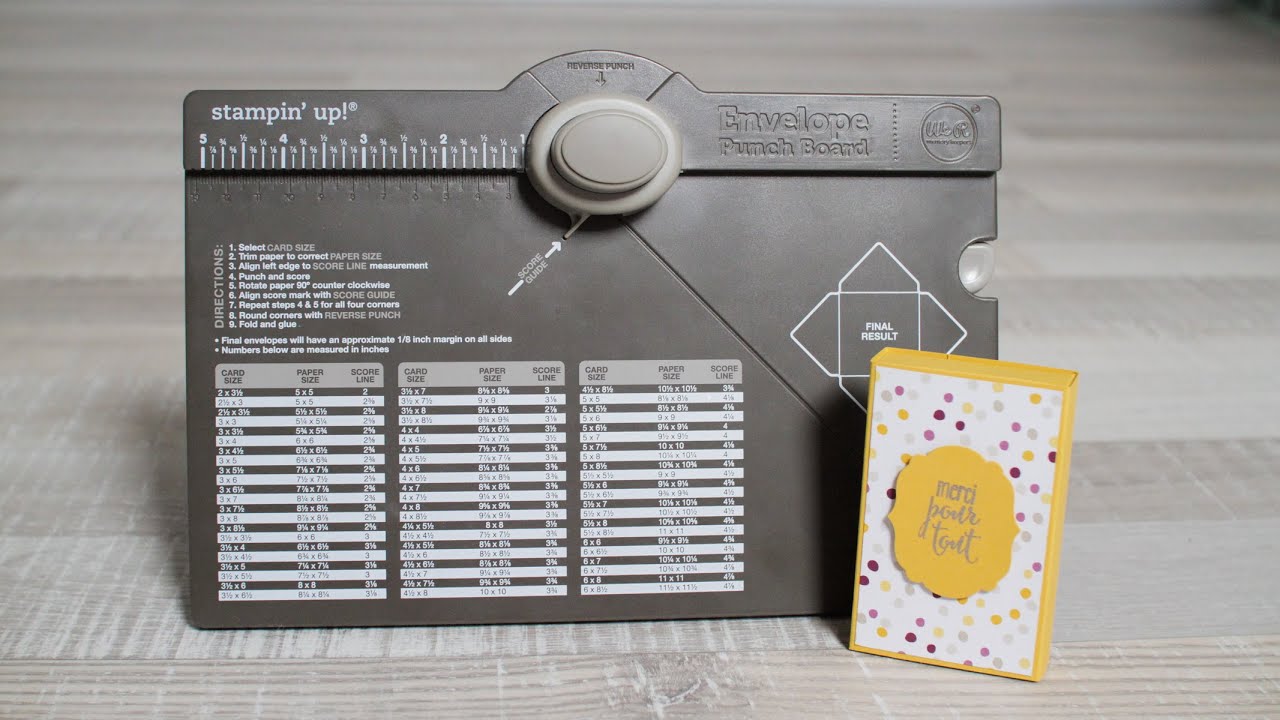 Boîte d'allumettes avec l'Insta'enveloppes de Stampin'Up!