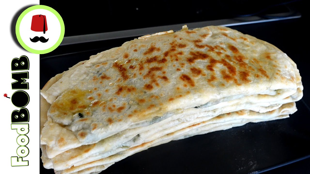 #198 Gozleme met Spinazie en Feta | Gozleme Recept | Foodbomb