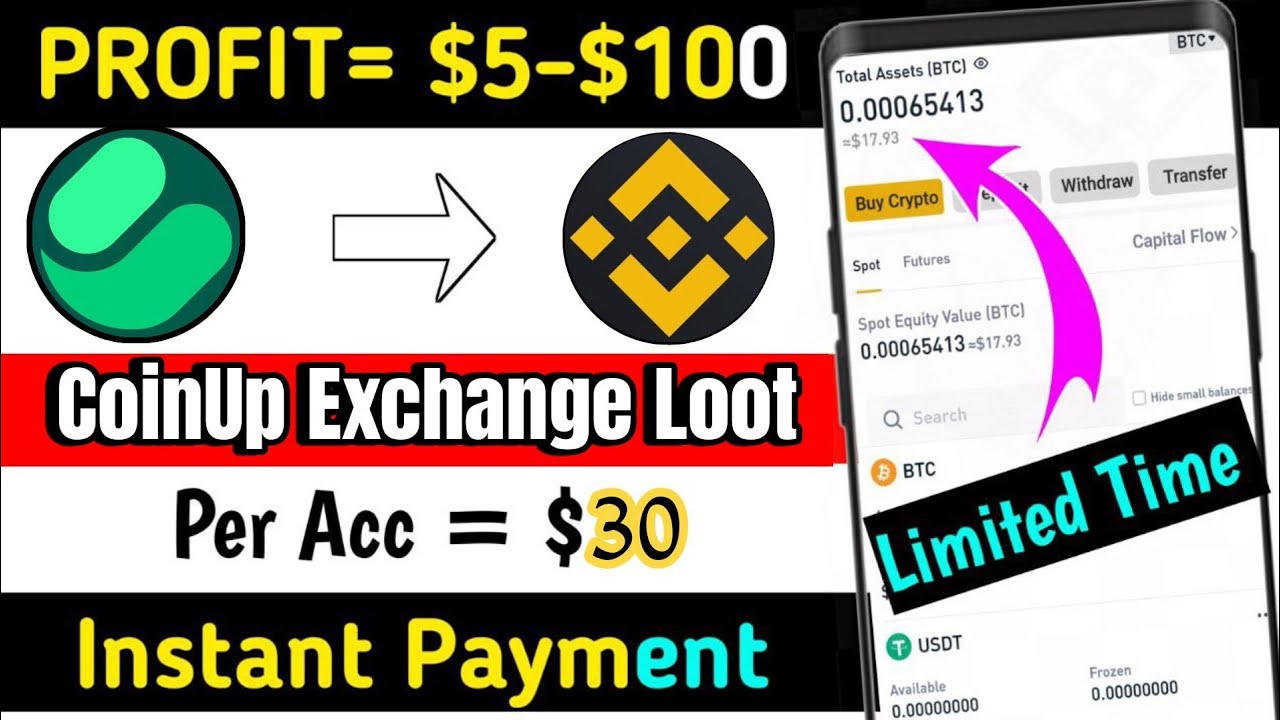 30$ Instant Received | Unlimited Trick | New Crypto Loot | CoinUp Exchange loot | Withdrawal Process