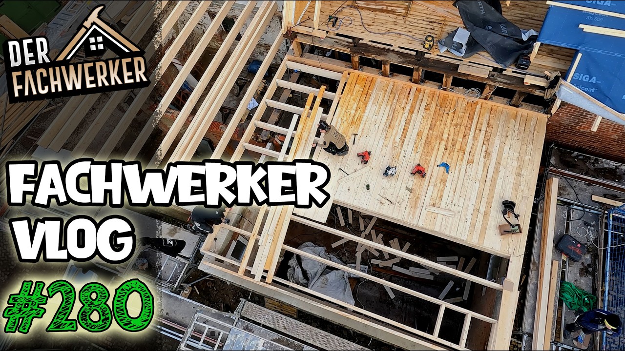 Fachwerker VLog #280 - Decke verlegen auf dem frischen Ringanker!
