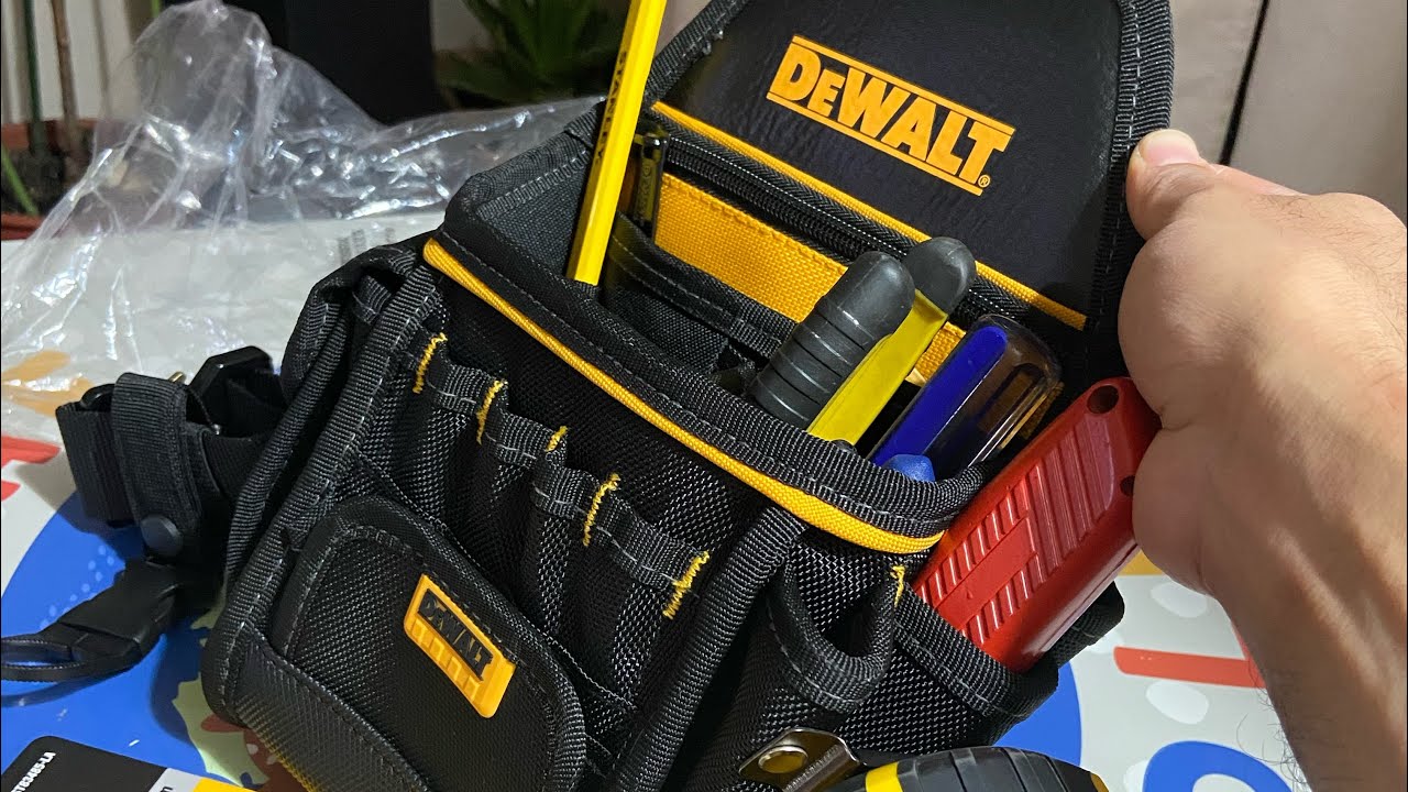 Bolso Porta herramientas Dewalt de 16 Bolsillos (Descripción)