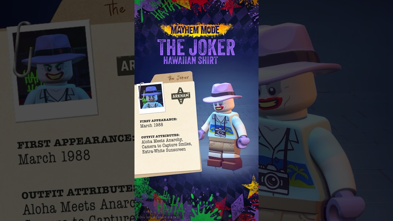 LEGO Batman: Legacy of the Dark Knight - The Joker Hawaiian Shirt #legobatmangame #lego #dc #batman