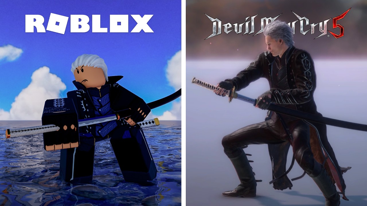 Devil May Cry 5 против Roblox — Верджил Ямато: приёмы и отсылки