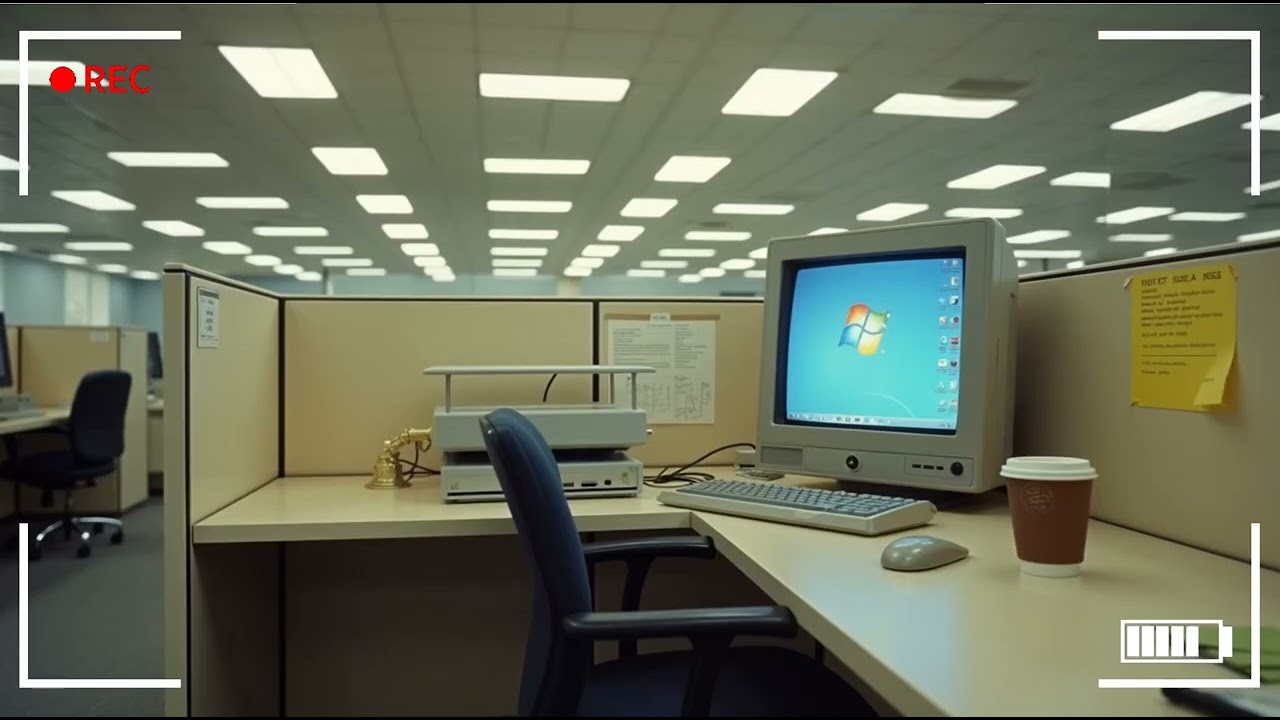 Fresh Coffee in a 90s Office | Lo-fi Morning Ambience