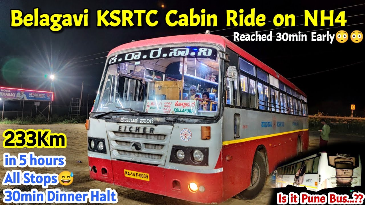 Belagavi KSRTC Cabin Ride on NH4 | Reached 30mins Early🔥with all stops #ksrtc #bus #highway #bussid