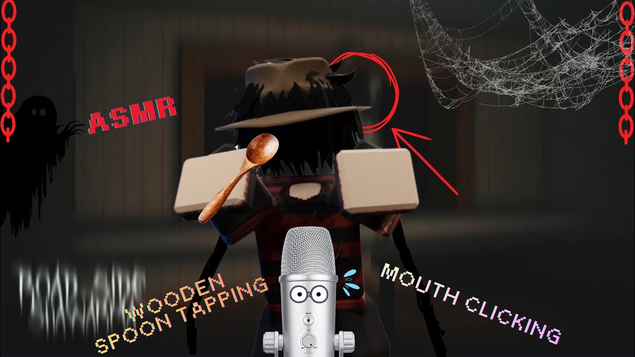 Roblox ASMR Wooden spoon tapping /Mouth clicking👄🗣️