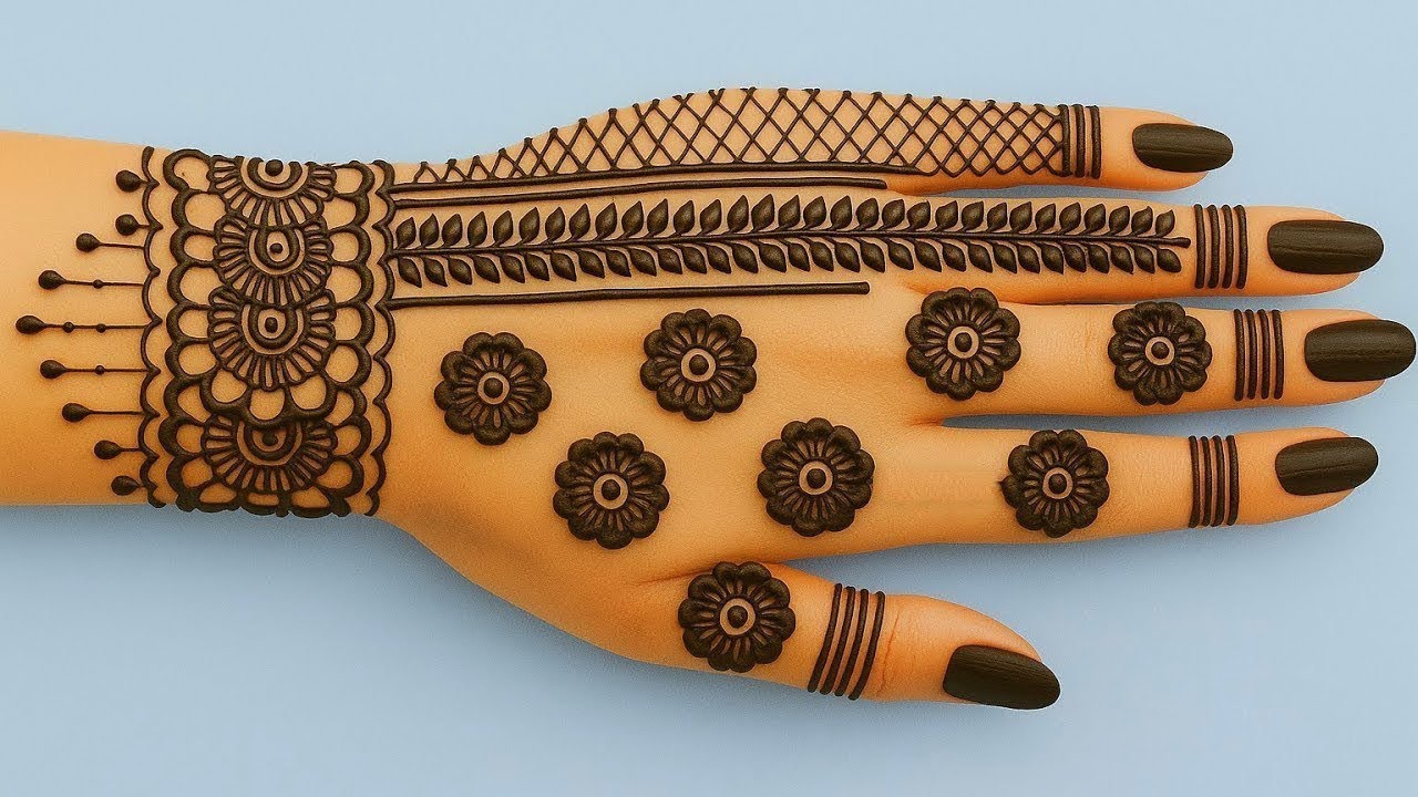 New Stylish Flower Mehndi Design | Arabic Back Hand Mehndi Design | Simple Mehndi Trick| Mehndi 